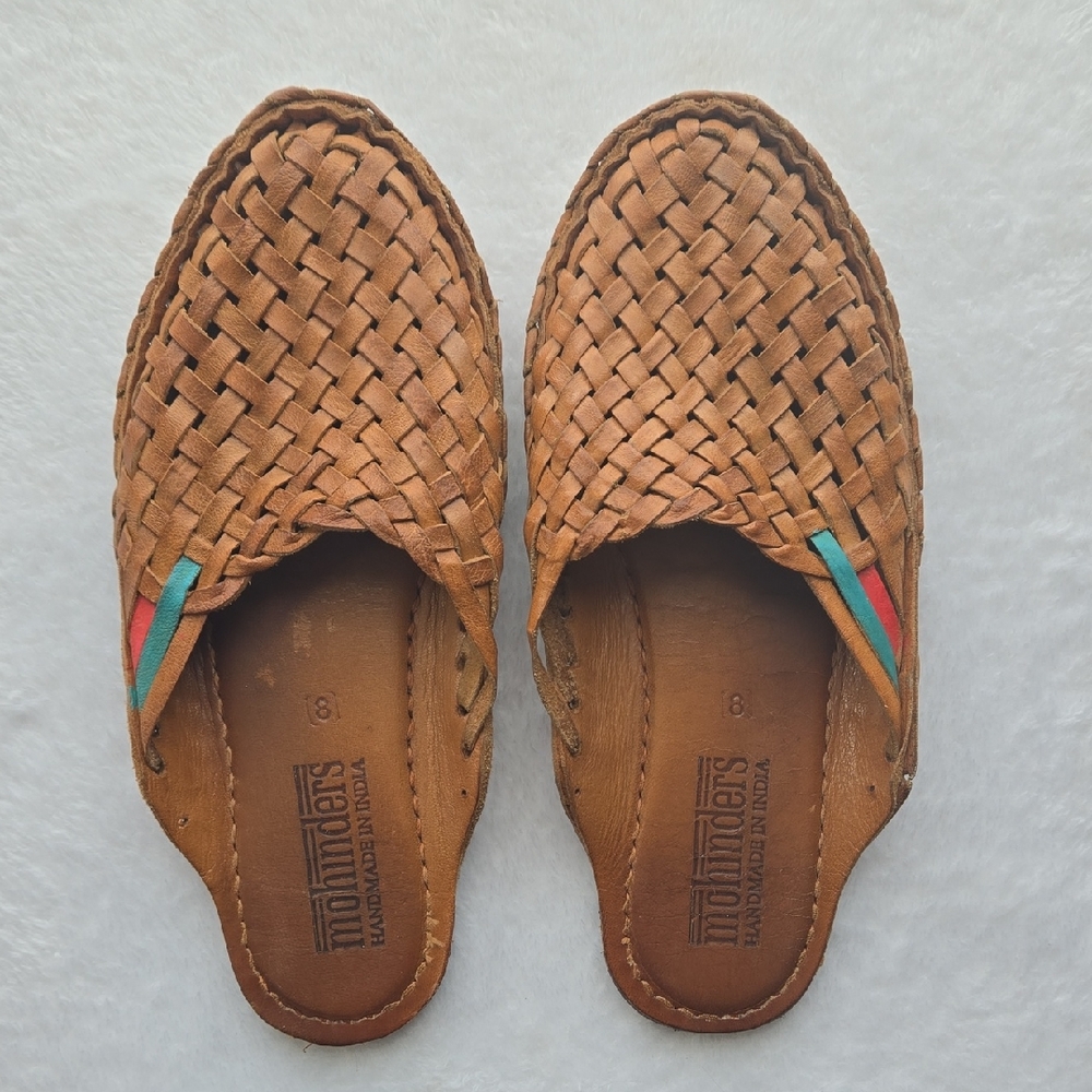 Mohinders - Womens Woven Slide in Honey + Stripes